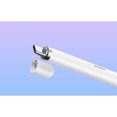 Baseus Stylus Smooth Writing Series ceruza, plug-in töltéssel, aktív változat, USB-C csatlakozóval (fehér)