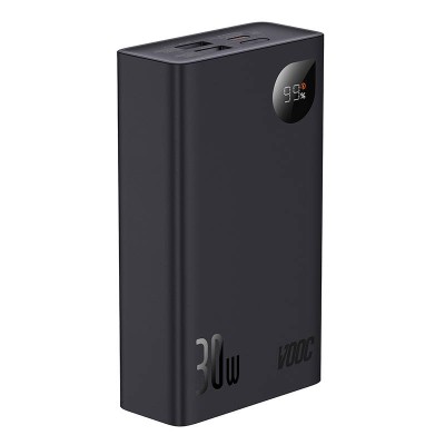 Baseus Adaman 2 Powerbank, 20000mAh, 30W, 2xUSB, USB-C (fekete)