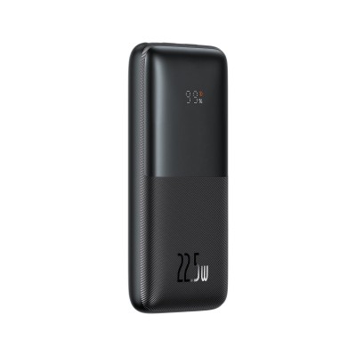 Baseus Bipow Pro Powerbank 10000mAh, 2xUSB, USB-C, 22,5W + USB-C kábel (fekete)