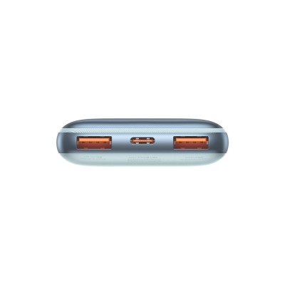 Baseus Bipow Pro Powerbank 10000mAh, 2xUSB, USB-C, 20W + USB-C kábel (kék) 