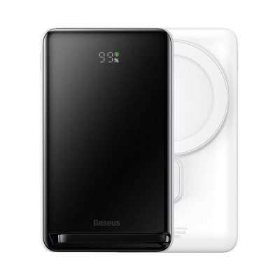 Baseus PowerBank MagSafe mágneses vezeték nélküli töltő, 10000mAh, 20W + USB-C kábel, fehér
