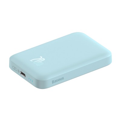 Baseus Magnetic Powerbank 6000mAh 20W + USB-C kábel, 60W, 50 cm, kék