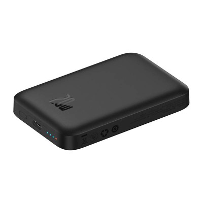 Baseus Magnetic Mini, Powerbank, MagSafe, 6000mAh, USB-C, 20W (fekete)