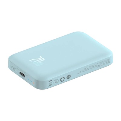 Baseus Magnetic Mini, Powerbank MagSafe, 6000mAh, USB-C, 20W (kék)