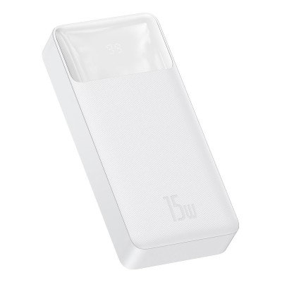 Baseus Bipow PowerBank 20000mAh, 2xUSB, USB-C, 15W (fehér)