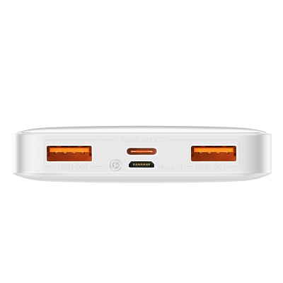 Baseus Bipow PowerBank 10000mAh, 2xUSB, USB-C, 20W (fehér)