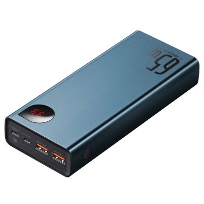 Baseus Adaman power bank 2x USB / USB-C / micro USB, 20000mAh, 65W, QC 4.0, PD, kék