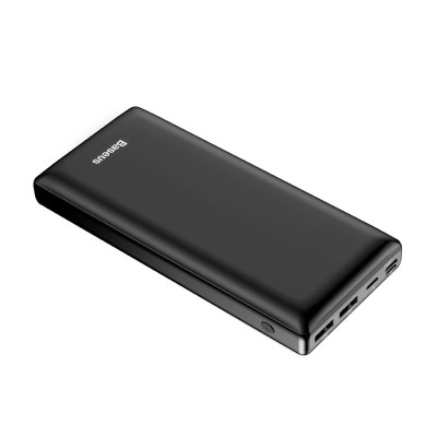 Baseus Mini JA Power Bank 30000mAh 2x USB / USB-C PD / micro USB / Lightning, 3A (fekete)