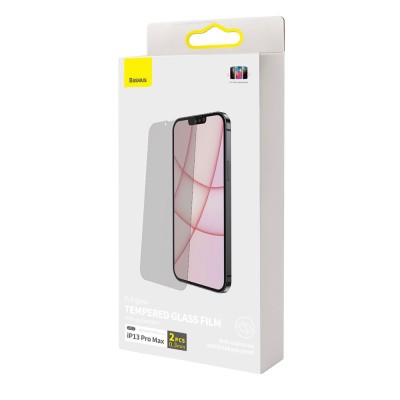 Baseus Tempered Glass Anti-spy 0.3mm iPhone 13 Pro Max készülékhez (2db)