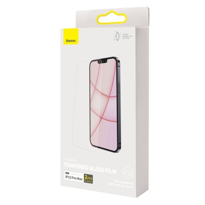 Baseus Tempered Glass 0.3mm kijelzővédő üvegfólia iPhone 13 Pro Max készülékhez (2db)