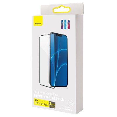 Baseus Anti-blue kijelzővédő üvegfólia 0.3mm iPhone 13/13 Pro készülékhez (2db)