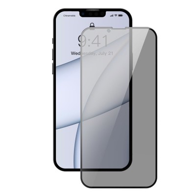 Baseus Tempered Glass Anti-spy 0.23 mm kijelzővédő üvegfólia iPhone 13 Pro Max készülékhez (2db)