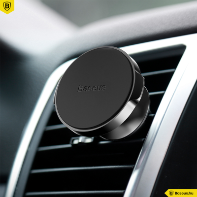 Baseus mágneses autós telefontartó szellőzőrácsra Small Ears - Fekete
