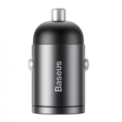 Baseus Tiny Star USB-C mini autós töltő, QC 4.0+, PD, 30 W, szürke