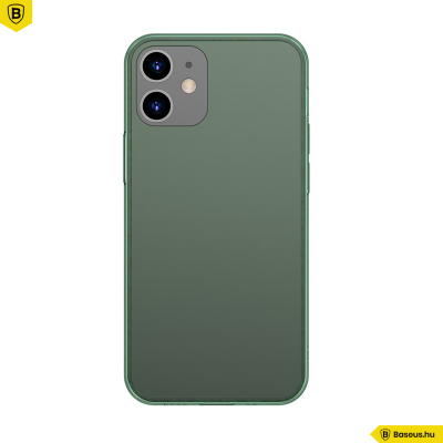 Baseus iPhone 12 Mini matt üveg tok - Zöld