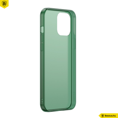 Baseus iPhone 12 Mini matt üveg tok - Zöld