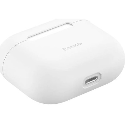 Baseus ultravékony védőtok szilikontartó Apple AirPods 3 (fehér)