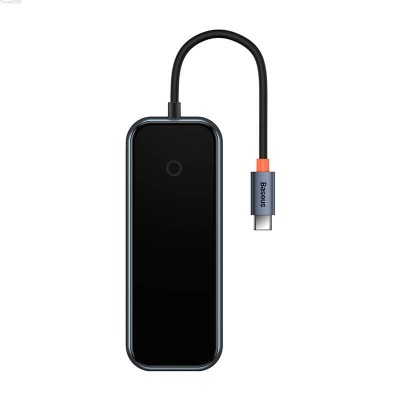 Baseus AcmeJoy Series Hub 7 az 1-ben USB-C - 2xUSB 3.0 + HDMI + USB 2.0 + USB-C PD + SD/TF (sötét szürke)