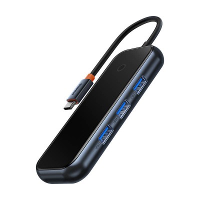 Baseus AcmeJoy 4 az 1-ben HUB adapter USB-C - 4xUSB 3.0 (sötétszürke)