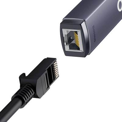 Baseus Lite Series USB – RJ45 hálózati adapter, 100Mbps, szürke 