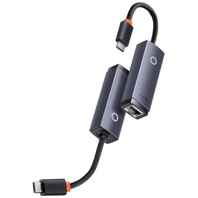 Baseus Lite Series USB-C–RJ45 hálózati adapter, 100 Mbps (szürke)