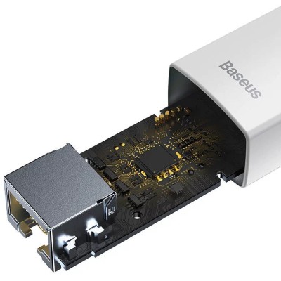 Baseus Lite Series USB-C – RJ45 hálózati adapter (fehér)