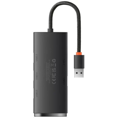 Baseus Lite Sorozat Hub 4 az 1-ben USB - 4x USB 3.0, 25 cm (fekete)
