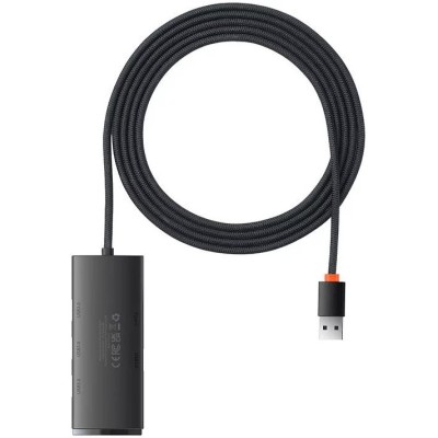 Baseus Lite Sorozat Hub 4 az 1-ben USB - 4x USB 3.0, 2m (fekete)