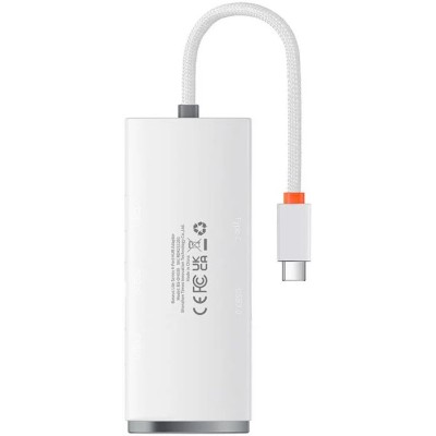 Baseus Lite Sorozat Hub 4 az 1-ben USB-C - 4x USB 3.0 + USB-C, 25cm (fehér)