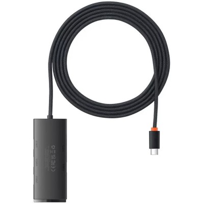 Baseus Lite Sorozat Hub 4 az 1-ben USB-C - 4x USB 3.0 + USB-C, 2m (fekete)