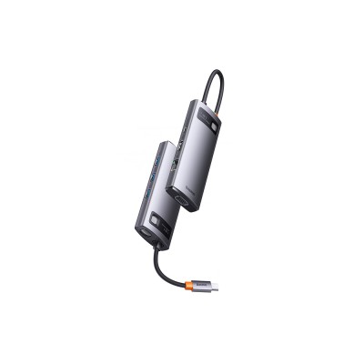 Baseus Metal Gleam Series 7 az 1-ben hub, USB-C - 3x USB 3.0 + HDMI + USB-C PD + VGA + Ethernet RJ45