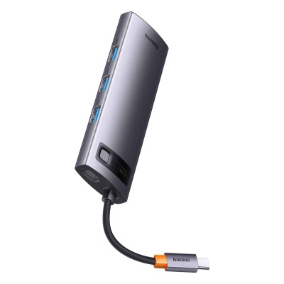 Baseus StarJoy Series Hub 6 az 1-ben USB-C to 3x USB 3.0 + HDMI + USB-C PD + RJ45