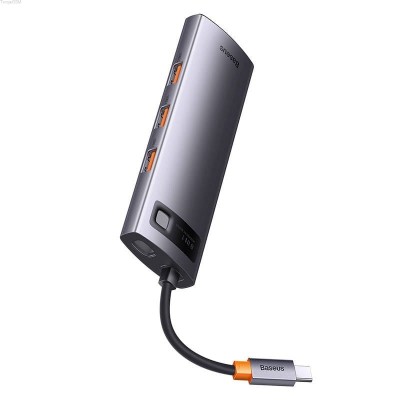 Baseus StarJoy Series Hub 8 az 1-ben  USB-C to 3x USB 3.0 + HDMI + USB-C PD + RJ45 + microSD/SD