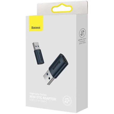 Baseus Ingenuity USB-A – USB-C OTG adapter - Fekete